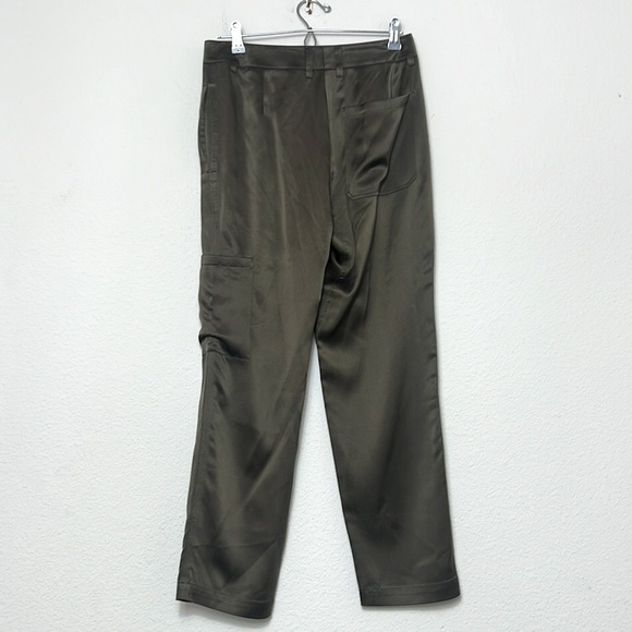 Theory Green Silk Trousers - Picture 4 of 9